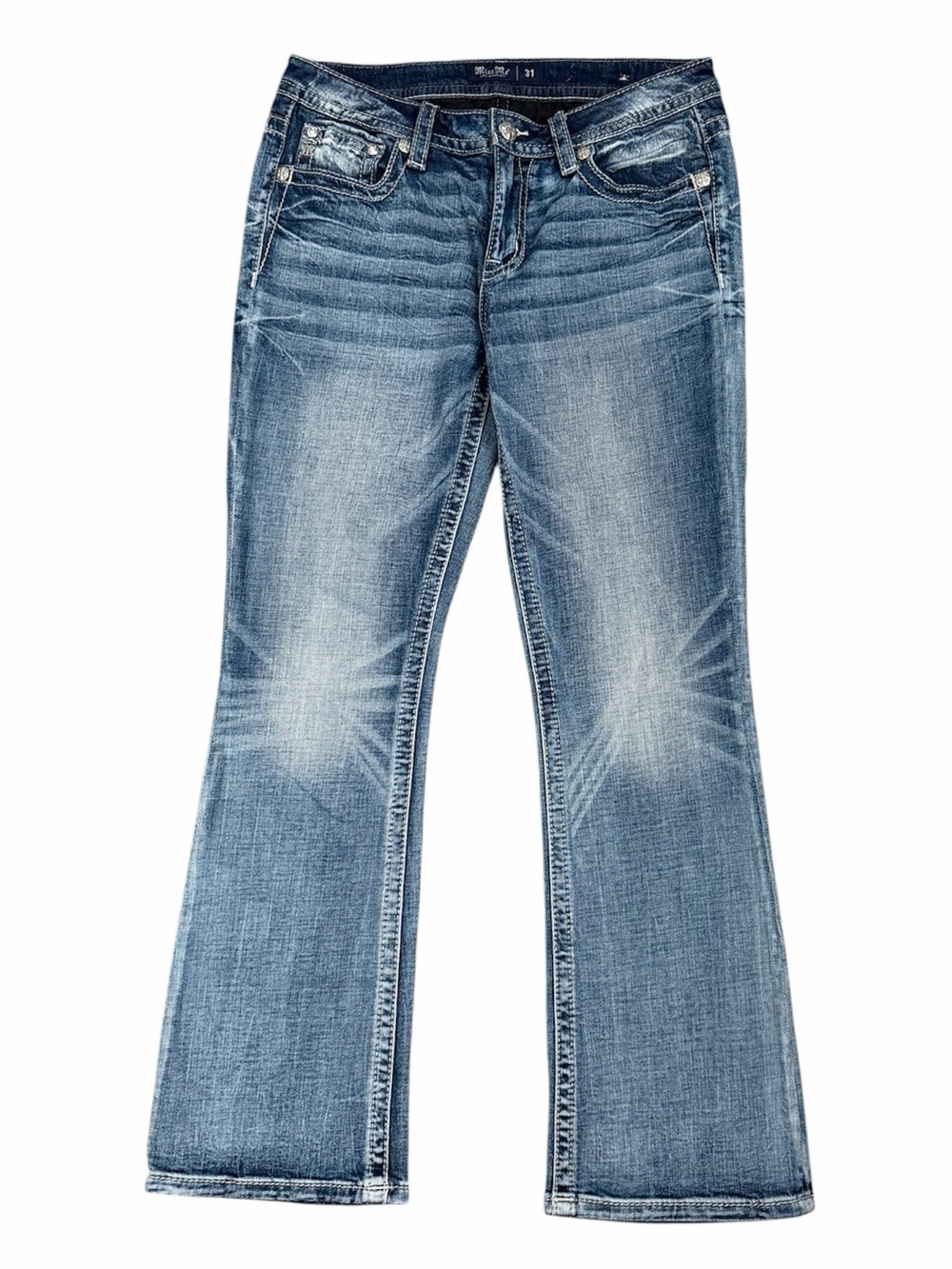 Miss Me mid rise tailored boot cut jeans size 31